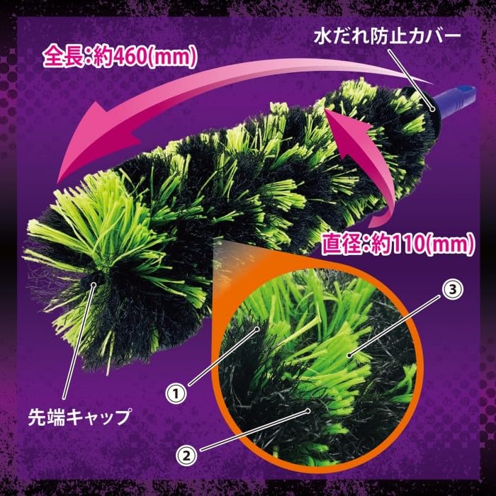 Prostaff Принадлежности для мойки автомобиля Щетка для чистки колес Monster Cerberus Green Общая длина 460 мм P202