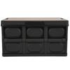 30L Outdoor Multifunctional Folding Storage Box Thicken Removable Portable Storage Box with Wooden