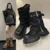 Medium Tube Design Niche Fashion Versatile Sleeve Martin Boots Women's Fashion Boots Thick-soled Autumn and Winter Retro Temperament