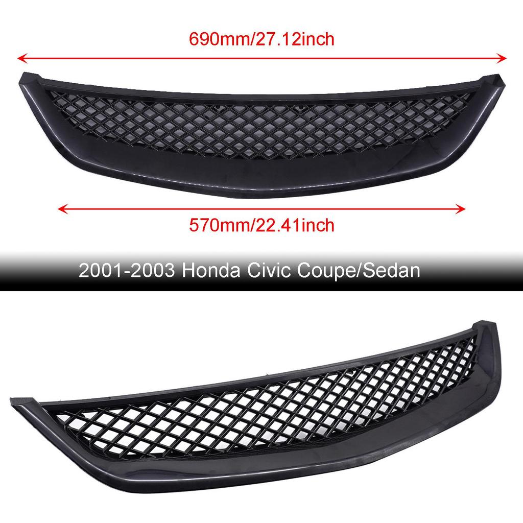 Модификация решетки радиатора Honda Civic 1996-98 из ABS-пластика под карбон