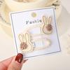 LOVEKIKI 2Pcs Cartoon Rabbit Hairclip Handmade for Kids Girls Hairbangs Sweet Hairgripes Barrette Ins Style Hairpin Ornaments