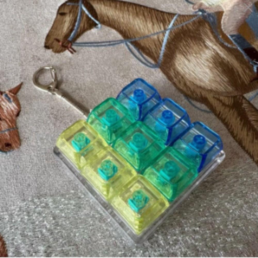 9 Клавиш Клавиша-Кнопка Брелок Fidget Клавиатура для Пальцев Колпачки Игрушка DIY Игрушка-Снятие Стресса Игрушка-Кликалка Для Снятия Стресса Провести Время