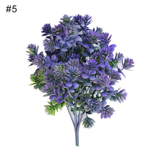 1шт искусственная трава 7 ветвей садовый декор DIY цветочная композиция поддельные растения