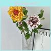 Flower Wedding Artificial 3head 3d Dahlia Silk Fabric Event Photography Decor