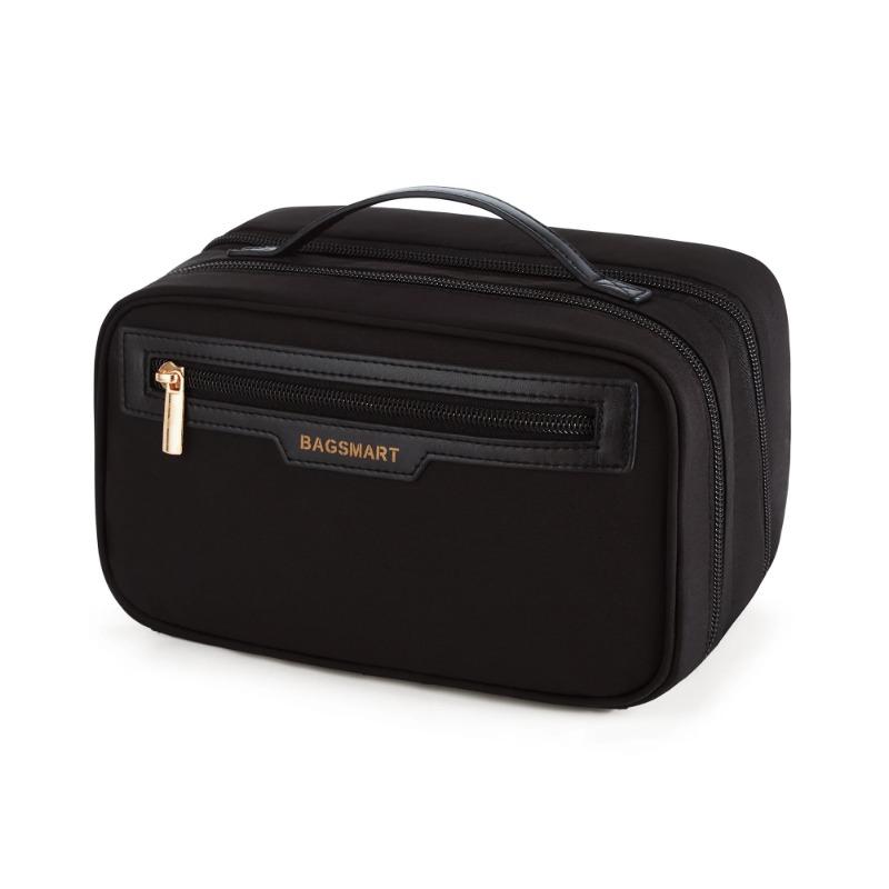 Дорожная косметичка, большая вместительная косметичка, широко открывающаяся переносная косметичка, органайзер для туалетных принадлежностей первой необходимости