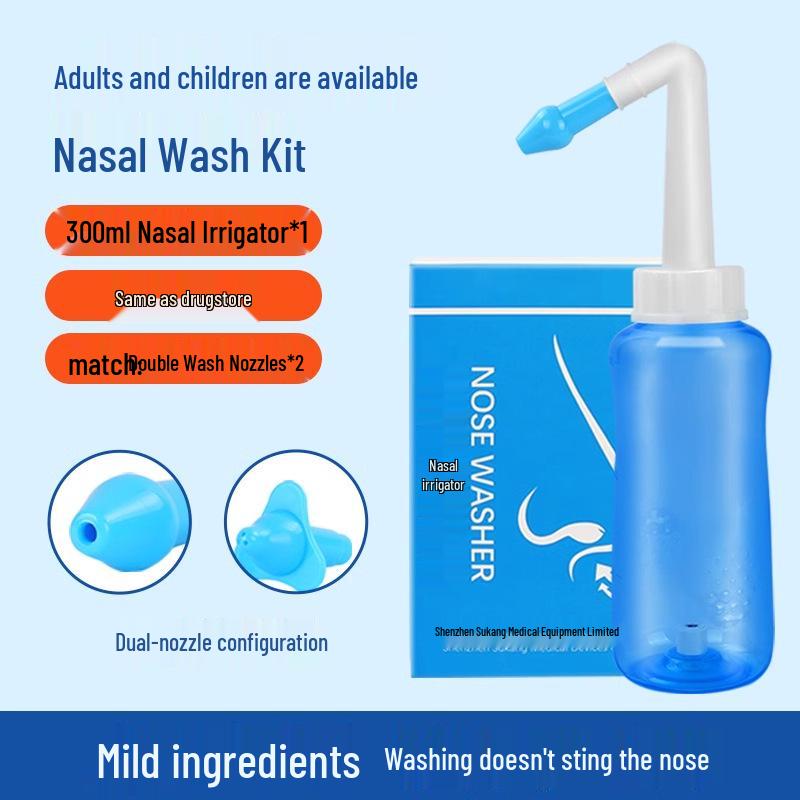 Nasal Rinse Spray - Saline Solution for Adults & Children