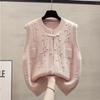 Women's Knitted Vest Round Neck Cardigan New Chinese Style Spring and Autumn Loose Sweater Vest