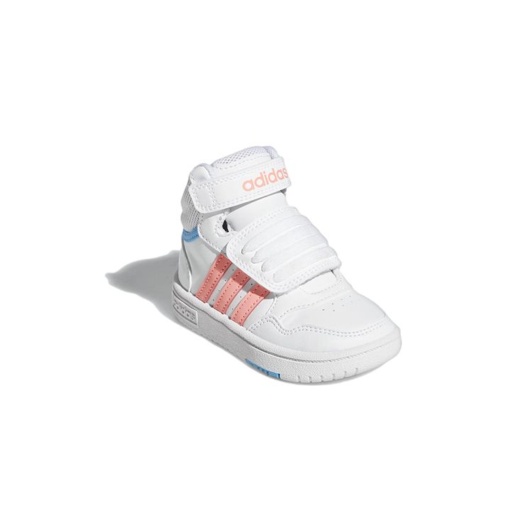 Adidas Neo Hoops Mid Synthetic Leather Non-Slip Durable Mid-Top Walking Shoes Baby Shoes GW6112