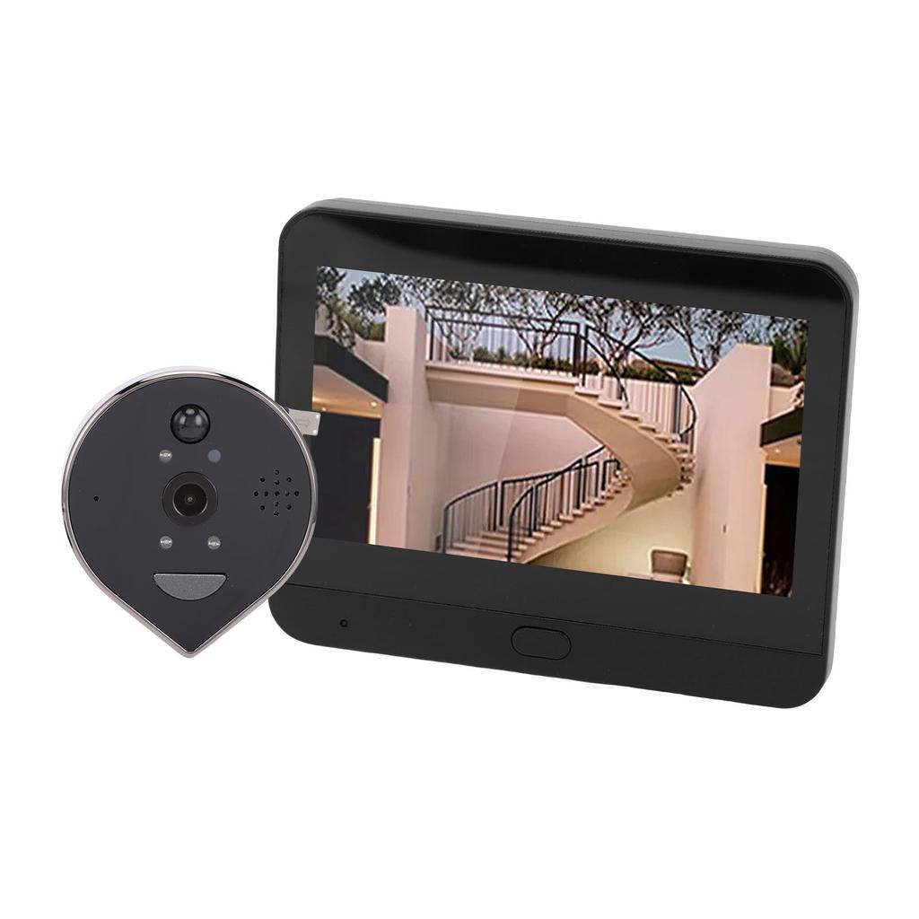 Door Peephole Camera Support for Tuya 3 MP 1080P Smart Video Doorbell 160 Degree Apartment 4.3in Visual Viewer PIR