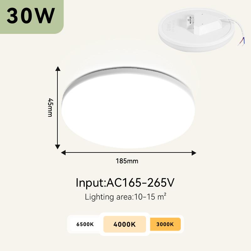 Ультратонкая светодиодная панель 15W 20W 30W 50W Накладные панельные лампы для гостиной, спальни, кухни