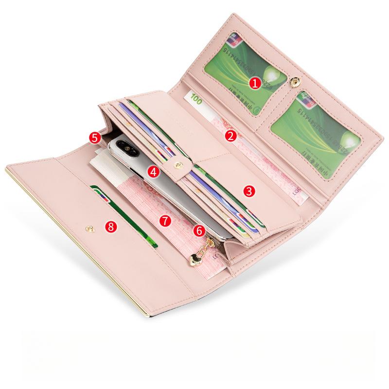 Новый женский кошелек тройного сложения из натуральной кожи 2025 года, вместительный минималистский клатч с отделениями для карт, стильный дизайн