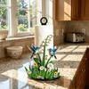 Acrylic Floral Tissue Holder 2D Flat Roll Paper Stand Practical Paper Towel Rack  Parties
