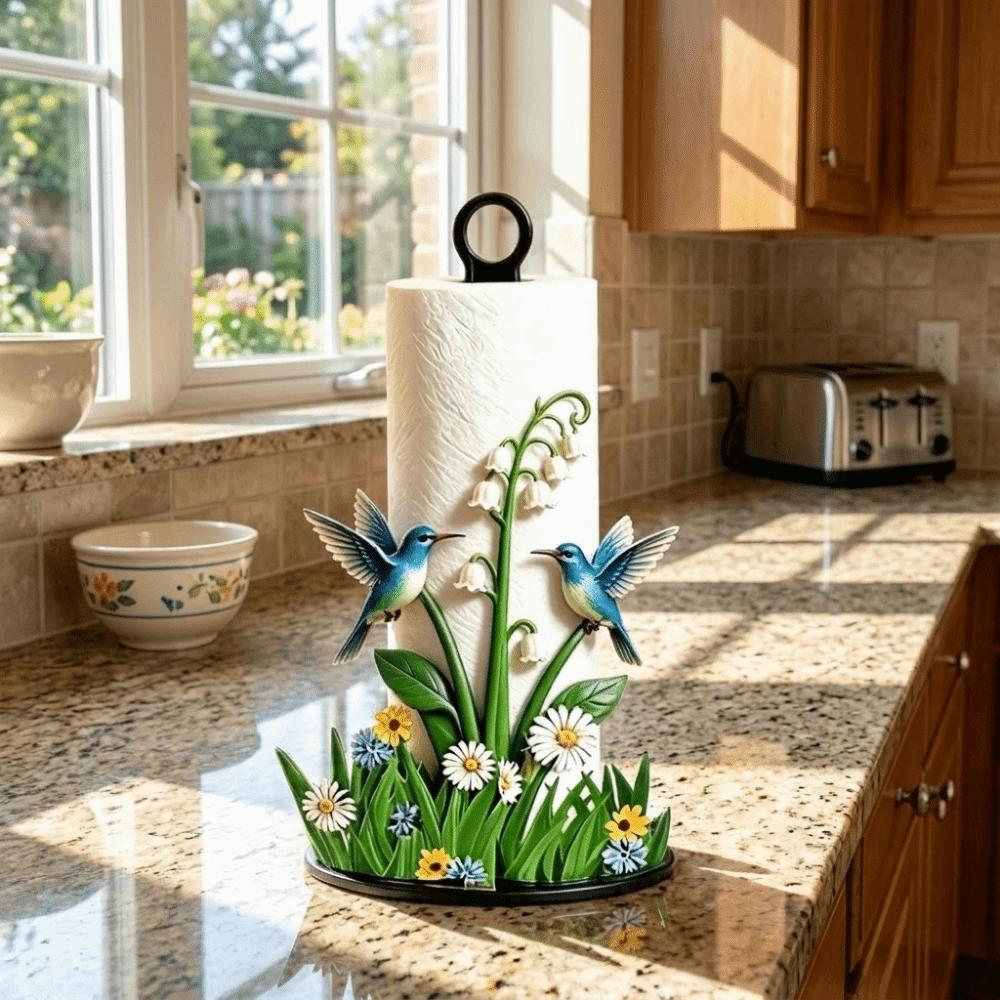 Acrylic Floral Tissue Holder 2D Flat Roll Paper Stand Practical Paper Towel Rack Parties