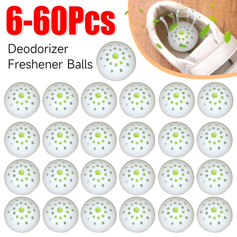 6-60PCS Deodorant Balls For Shoes Jasmine Scent Fresheners Footwear Shoe Closet Toilet Deodorization Long-lasting Aromatic 2025