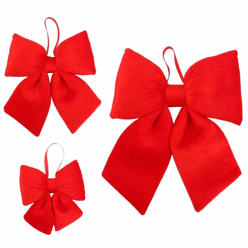 DIY Red  Christmas Bow Reusable Christmas Tree Decorations  Home Navidad New Year