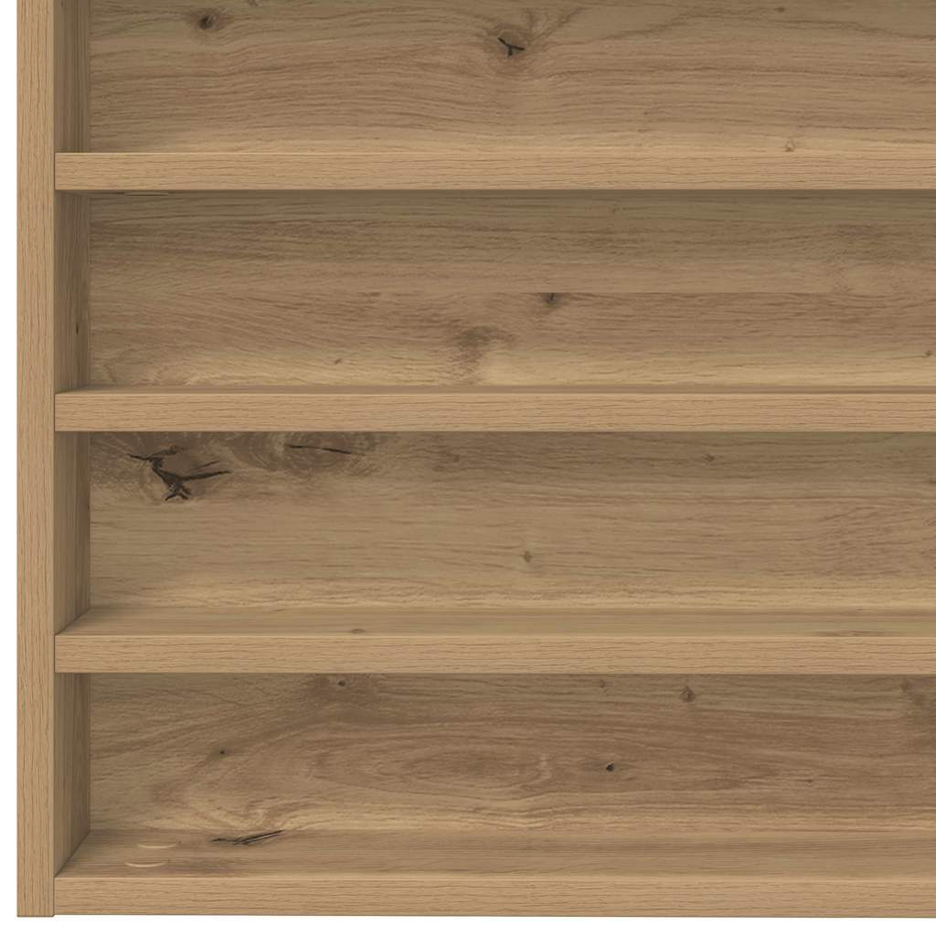 Artisan Oak Display Cabinet with Shelf 100 x 8.5 x 50 cm Engineered Wood