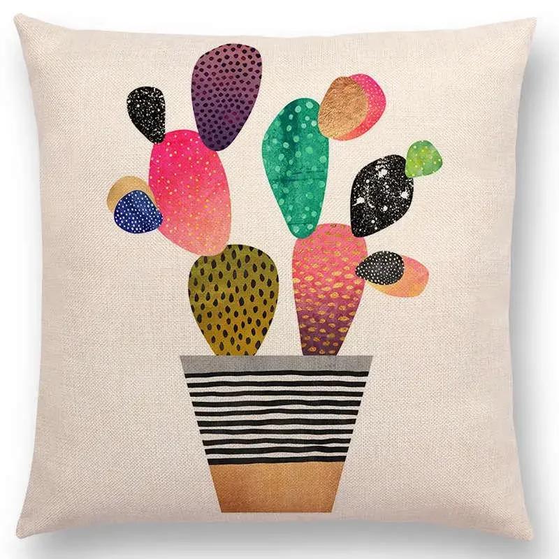 Последние милые счастливые кактусы, симпатичные ананасы, красочные мороженые, драгоценные агаты, принты, чехол для подушки для автомобиля, диванная наволочка