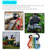 6Pcs Camping Mountaineering Buckle D Shape Mini Carabiner Buckle Hook Multifunctional Hiking Backpacking Tools