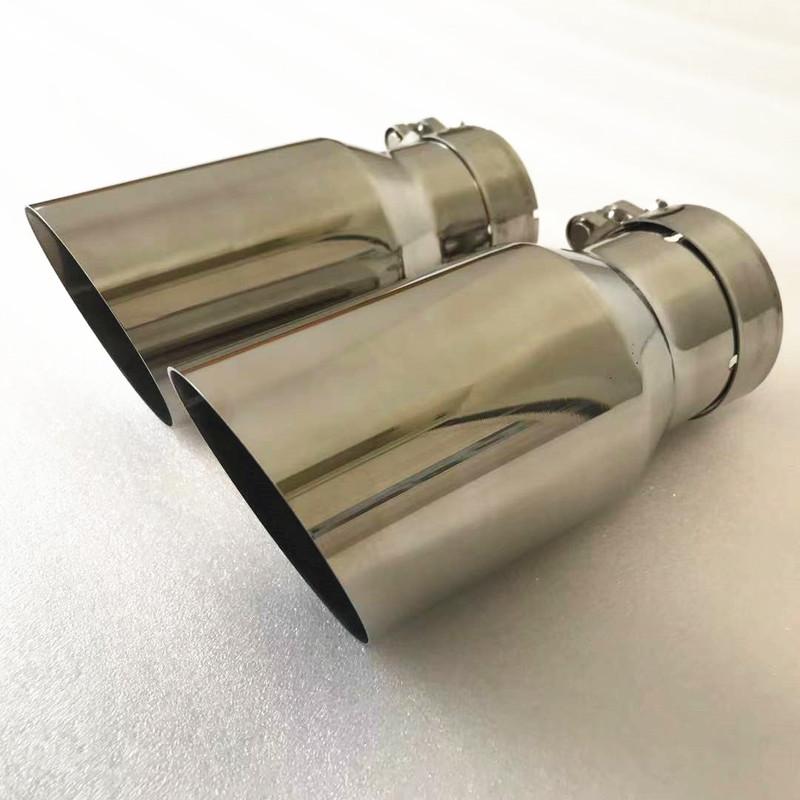 1PCS 304 Stainless steel Universal Automobile exhaust pipe Muffler Car accessorie modification x