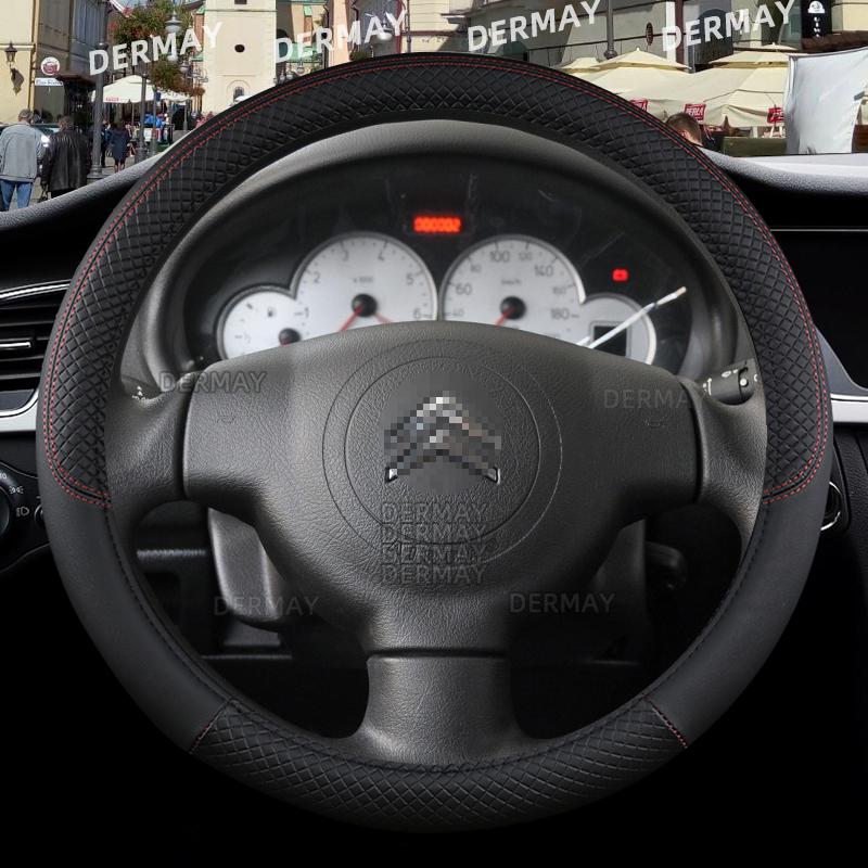 Для Citroen C2 9 цветов автомобильный чехол на руль из искусственной кожи Нескользящие автомобильные аксессуары