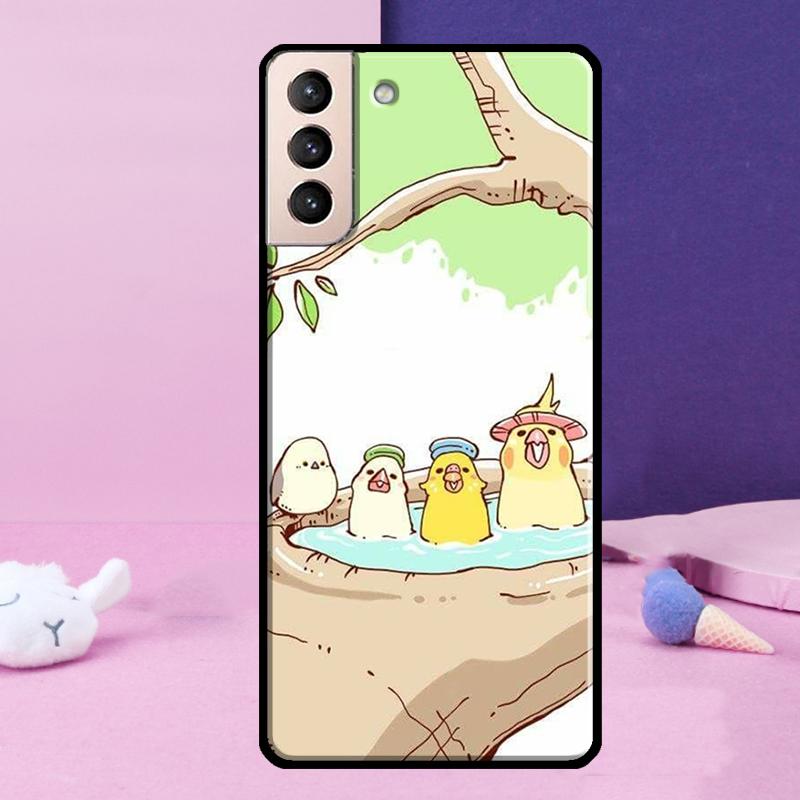 Пухлый попугай-корелла Птица Чехол для телефона Для Samsung Galaxy S24 Ultra S25 Ultra S9 S10 S20 S21 S22 Plus S23 S24 FE Чехол