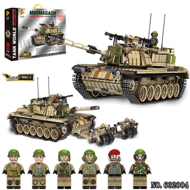 Cross-Compatible Lego WW2 Tiger T28 Heavy Battle Tank Fighter Building Blocks for Kids