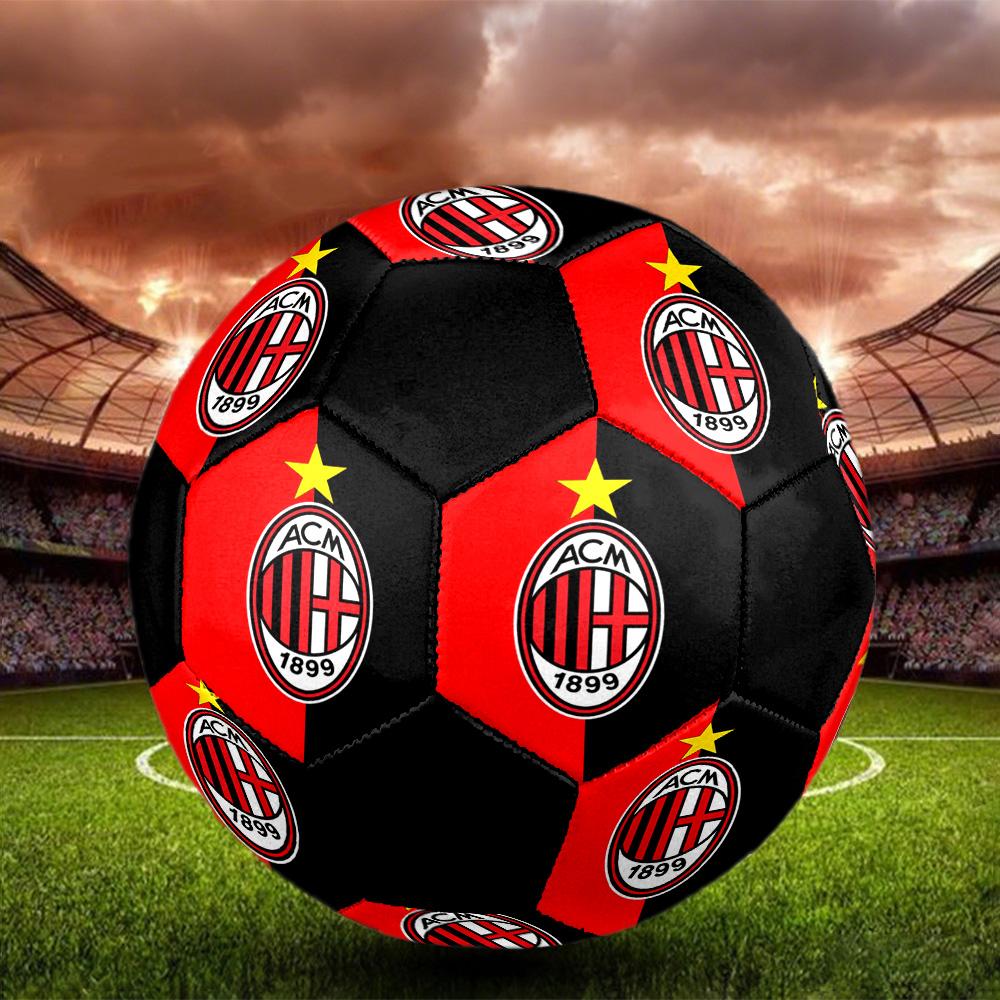 AC Milan Мяч для мини-футбола Цветной Для всех возрастов Размер 5 Машинная строчка ПВХ Готов к соревнованиям Прочный Высокий отскок
