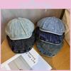 Retro Beret Denim Hat Short Brim Duckbill Cap For Women Casual Wear Street