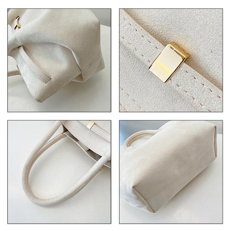 2025 Женская ретро матовая сумка-тоут: Высококлассная, простая, одноплечевая сумка