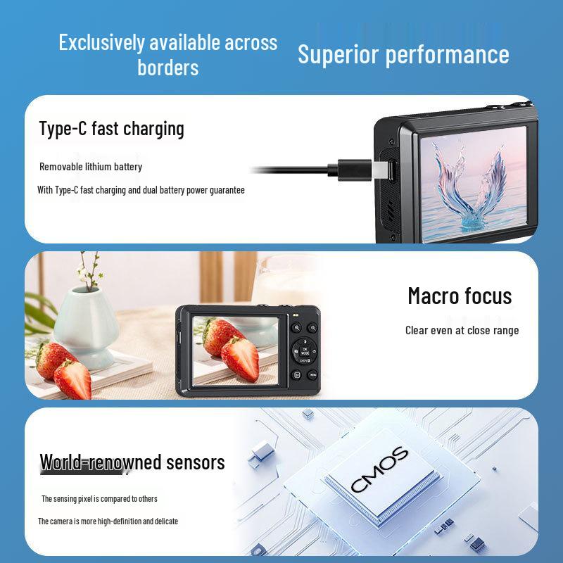 5K HD Digital Camera - Portable Selfie & Photography Camera