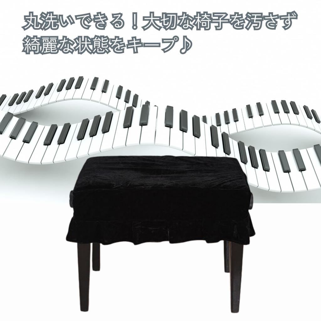 DIZLAS Piano Chair Digital Piano Decorative and Protective Velvet Cover, Single-Seater Cover, Cover, 5636cm (Black)