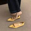 Internet Celebrity Suede Retro Grandma Shoes Small Fragrant Pointed Leopard Print Light Mouth Fashion Bow Single Shoes Women 2025 New