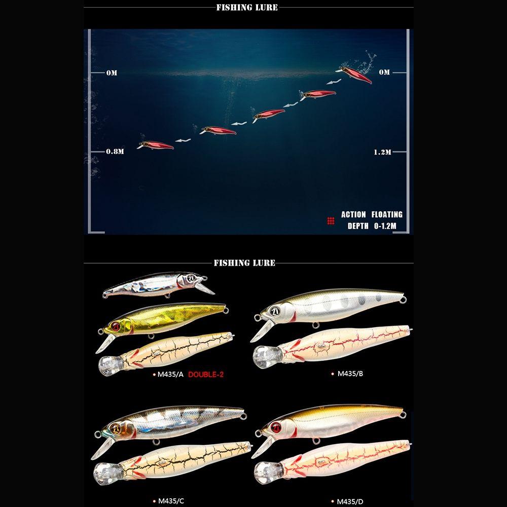 Multicolor Tackle Crankbaits Winter Fishing Minnow Lures Floating Minnow Baits Fish Hooks