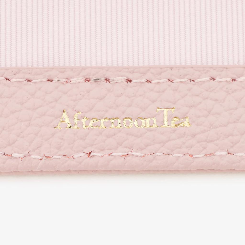 Afternoon Tea LIVING HQ43 Leather Cord Reel Pass Case with Flower Charm / Afternoon Tea PREMIUM, Pink