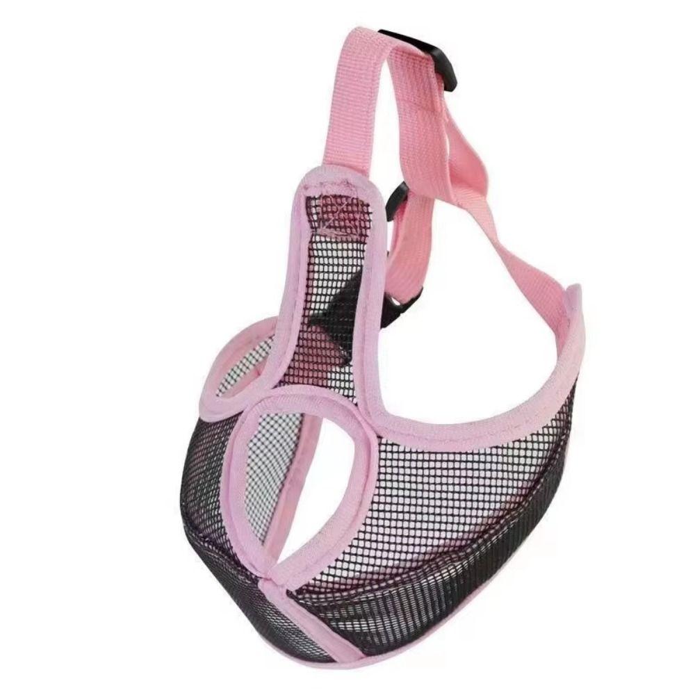 Adjustable Buckle Dog Mouth Cover Soft Mesh Bulldog Mouth Mask Pet Mouth Cover  Outdoor Activities