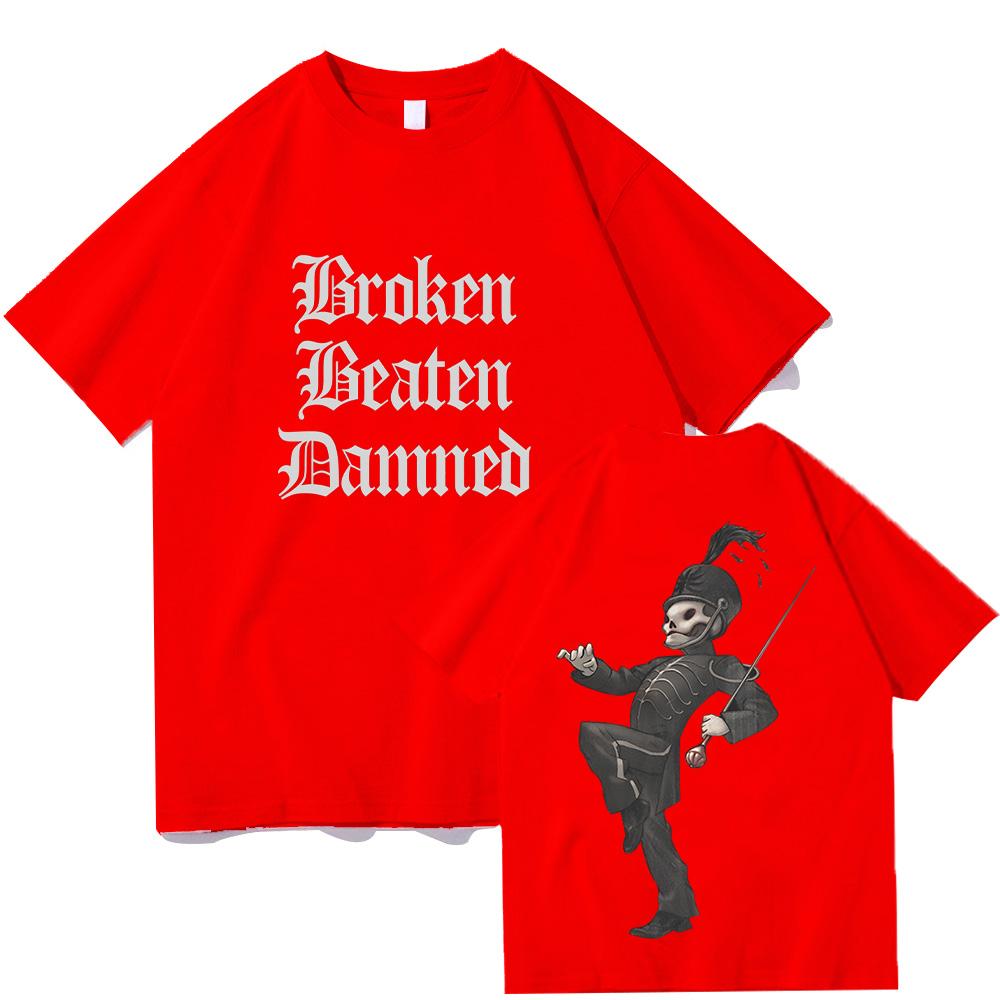 2026 Broken Beaten Damned Tee My Chemical Rounisexce Rock Cotton Tshirt Unisex Unisex Punk Intage Printed T Shirt Clothes