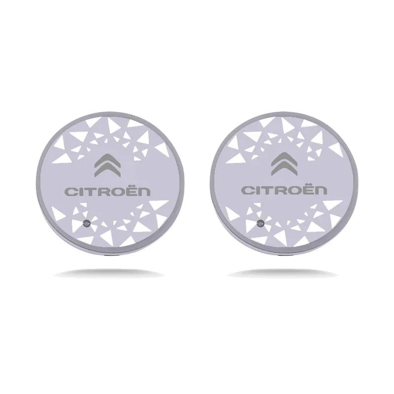 LED Car Interior Cup Holder Mat Coaster Light Drinks Pad for Citroen C2 C3 C5 C8 Berlingo Xsara DS3 DS4 DS5 Auto Accessories zm8