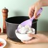 Ложка для риса Удобная рукоятка Эргономичная Термостойкая Пищевая Мерная ложка для риса Силикон Неприлипающая Длинная ручка Мерная ложка для дома