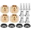 4pcs Brass Combiner Wheel Hub Hex Adapter Fit for TRX4 TRX6 1 10 RC Car Model10mm
