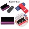 Women Leather PU Reading Eyewear Case Eyewear Protector Steel Ribbon Glasses Box Myopia Glasses Box