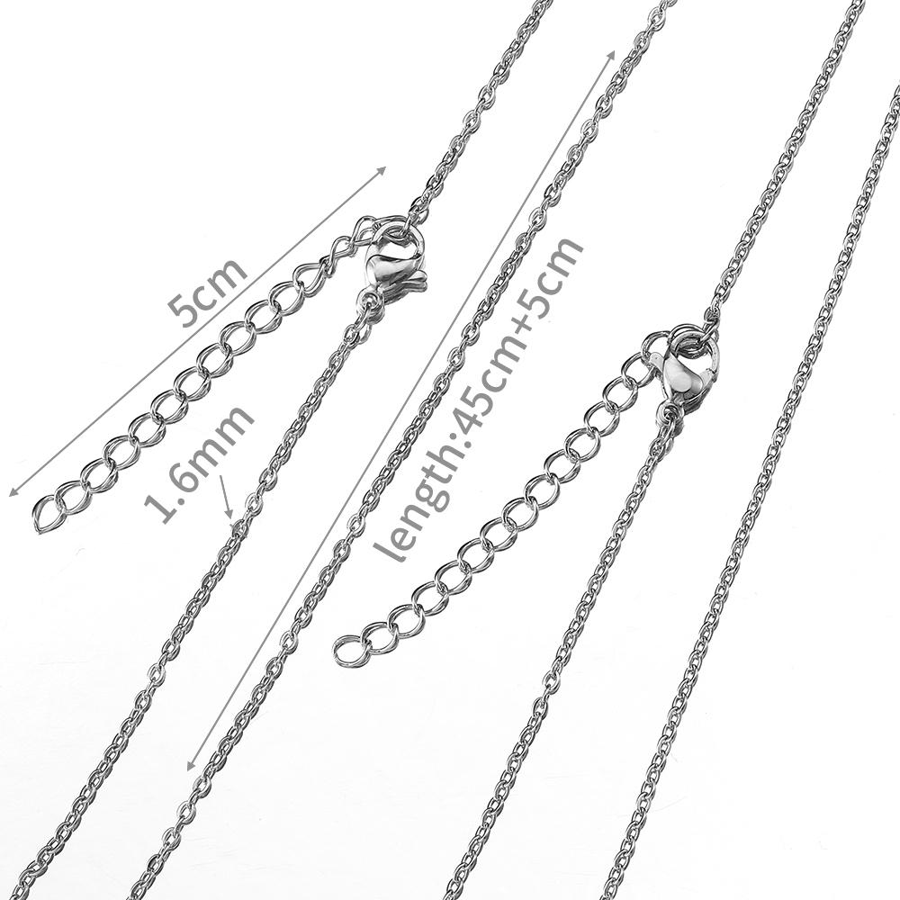 10pcs 5pcs Stainless Steel Chain O Shape Chain with Lobster Clasps Necklace Chains for Jewelry Making Charms Pendants DIY