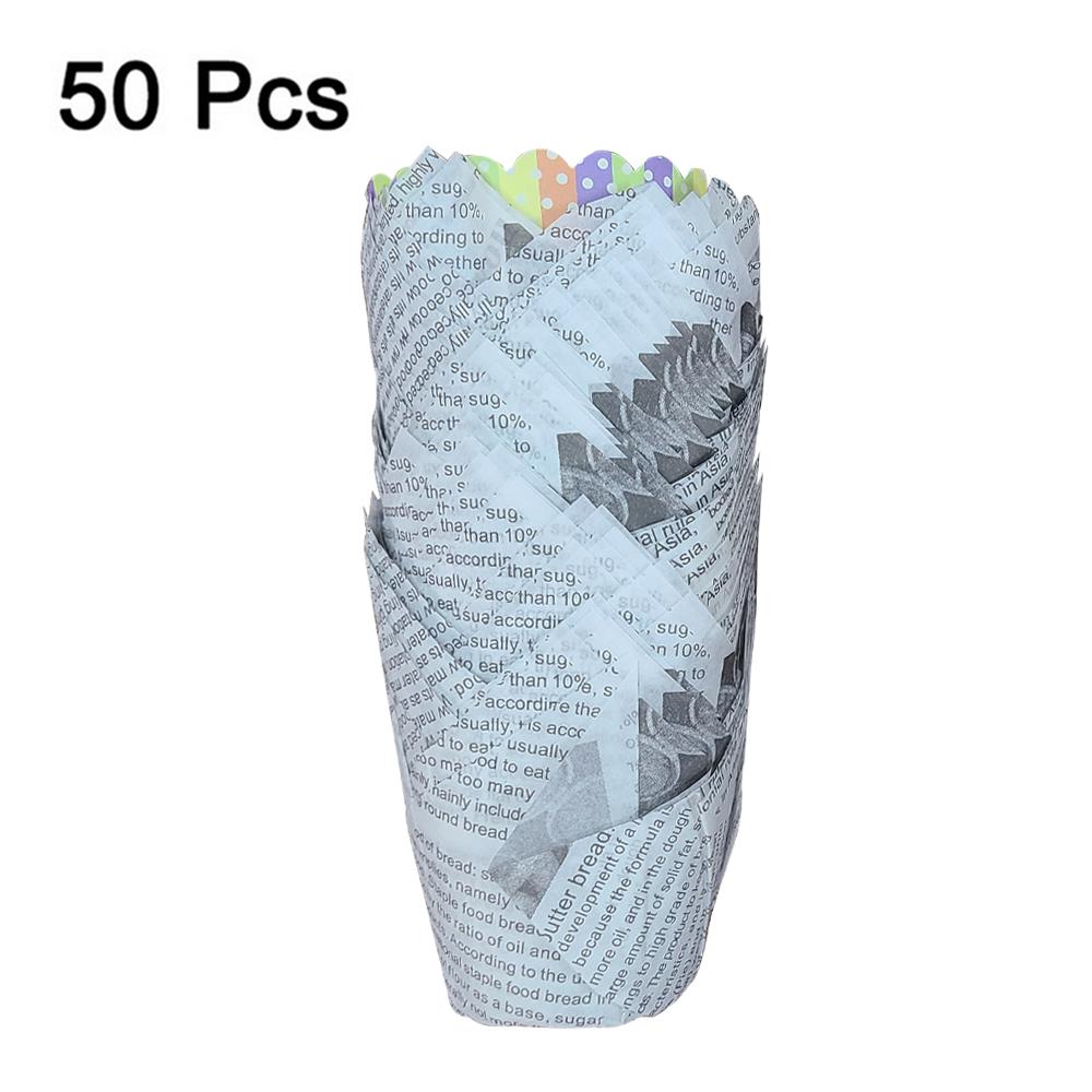 Бумажный формочек для кексов, формочек для выпечки, для свадебных вечеринок, кексов-тюльпанов, бумажных стаканчиков для кексов, маслостойких оберток для тортов