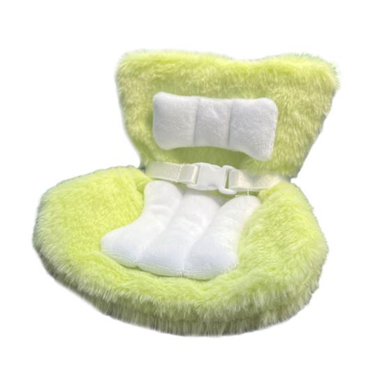 Car Safety Seat for Dolls Decorative Sofa Seat with Furry Cushion And Headrest for Car Air Vents Decor To Display Doll Toy