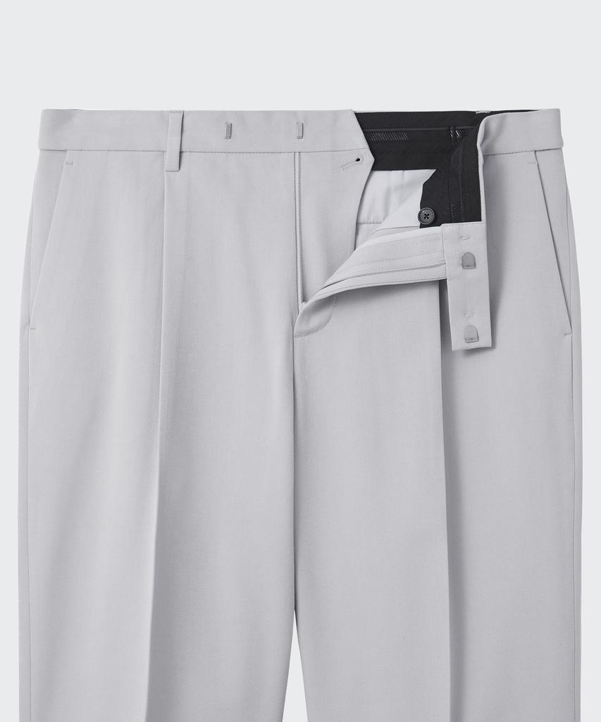MUSINSA STANDARD Wide Hidden Banding Slacks [Light Gray]