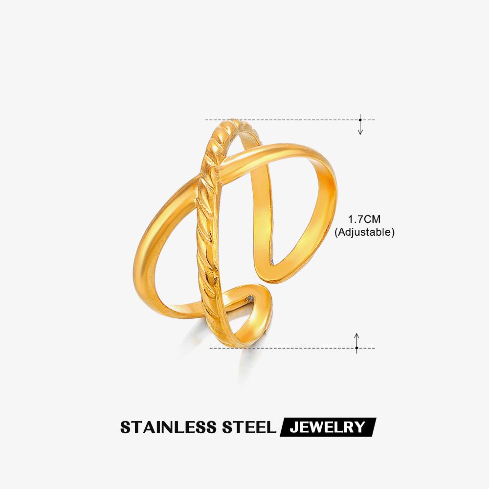 Кольцо из нержавеющей стали Геометрическое Сердце Листья для женщин Личность Трендовое Открытое Кольцо на Палец Ювелирные Изделия На Все Случаи
