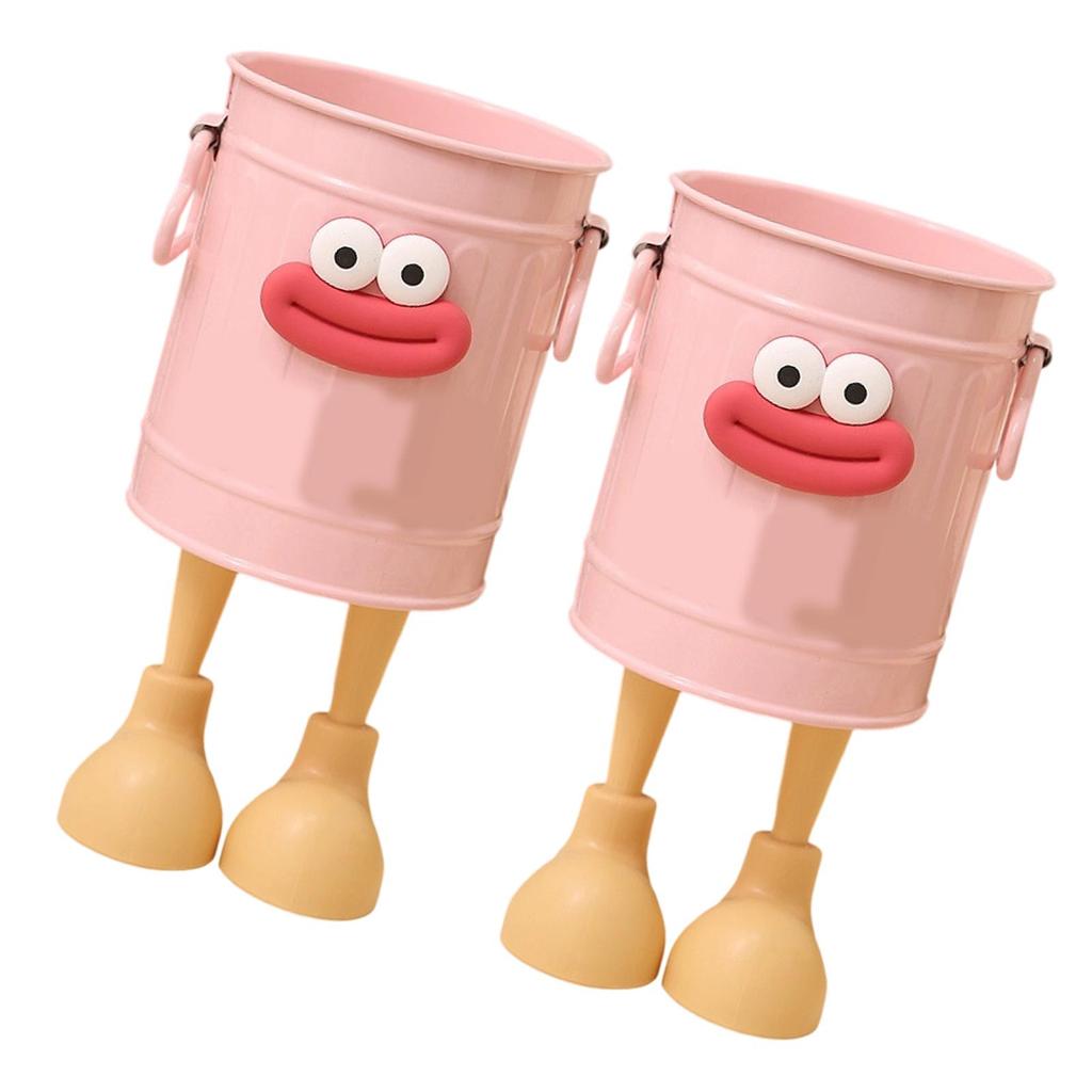 2Pcs Cartoon Pen Stand Multifunctional Desk Organiser Decorative Pencil Cup Pen Storage Container For Office Home