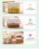 Прозрачная корейская емкость для маринования кимчи с внутренней крышкой-пресс-защелкой