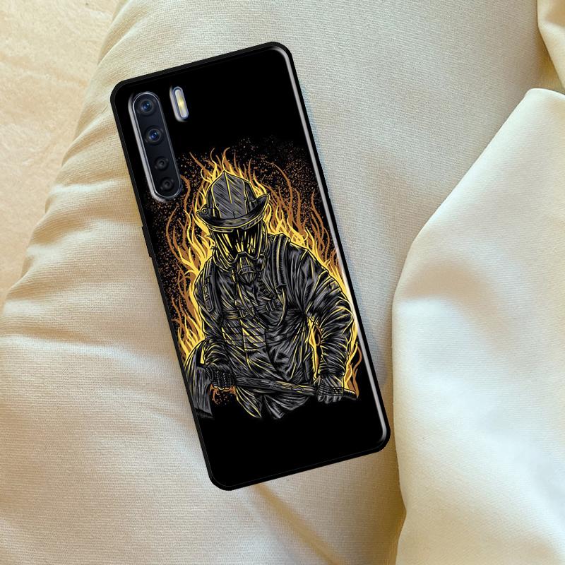 Cool Firefighter Heroes Fireman Case For Oppo A17 A94 A74 A54 A60 A40 A80 A16 A76 A96 A98 A58 A78 A18 A38 A57 A15 A5 A6 Pro