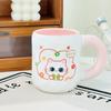 Cat Cup Household Set High Temperature Resistant Water Cup with Lid Spoon Cartoon Mug High Appearance Large Capacity Ceramic Cup