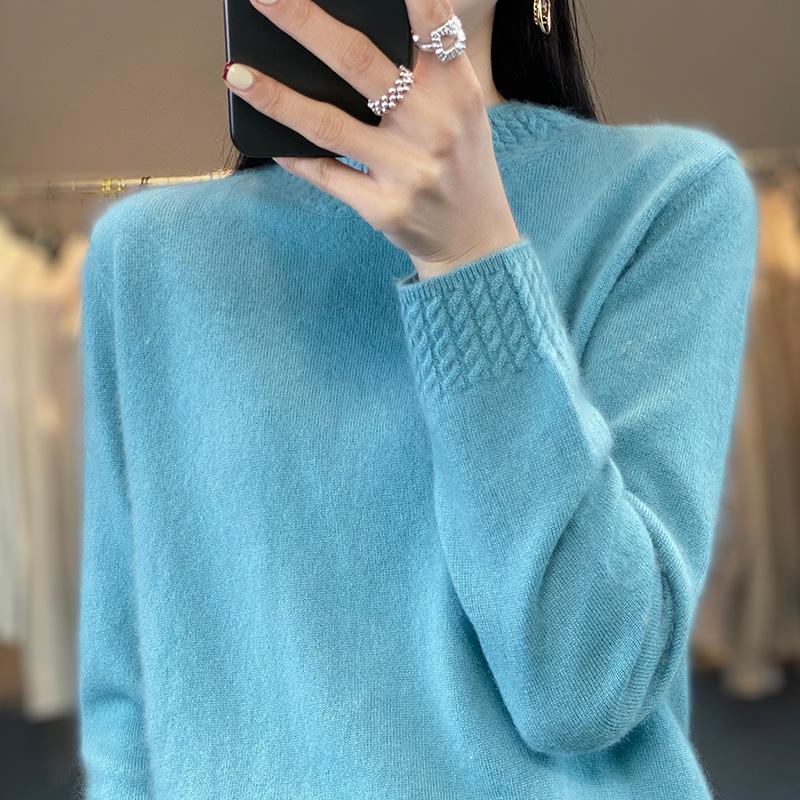 Женский кашемировый свитер Qinghe кашемир 30% кашемир 70% шерсть осенне-зимний пуловер теплый и модный